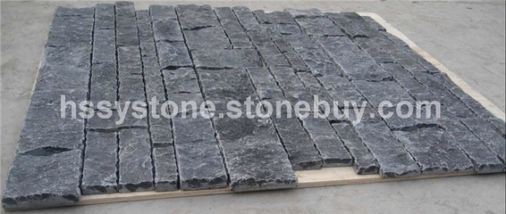 黑色石灰石墙石图片, 黑色石灰石墙石产品图片 - 墙石地铺石相册 - 华山石材