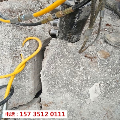 福州连江石灰石开采不能放炮静态破石机怎样处理